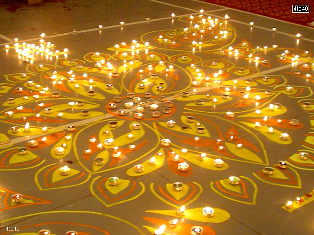 Rangoli designs at Durga Puja Venue