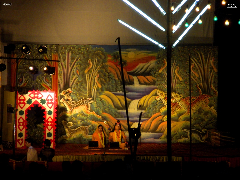 Scene of Ramleela being performed at Sector 11 Ramlila, Rohini, New Delhi