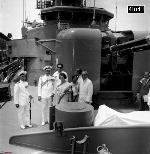 Smt Indira Gandhi with Indian Navy Chief