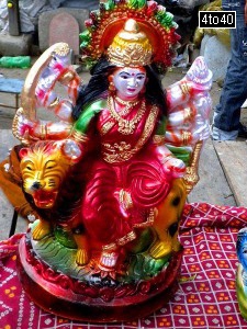 Statue of Goddess Maa Sherawali