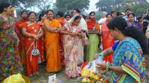 All set for the Surya Puja at Yamuna Bank