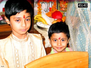 Apporav and Harman Malik dressed for Diwali festival celebrations at Cosy Apartments, Sector 9, Rohini, New Delhi