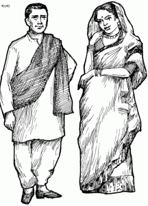 Bengali Couple in Traditional Dress