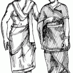 Tamilian couple in traditional dress