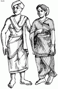 Tamilian couple in traditional dress