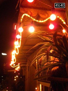Decorated house with electric lights during Diwali festival season