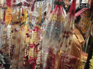 Different size beads garlands for Diwali Puja
