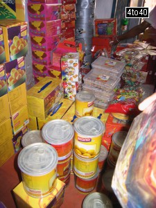 GIft packs tinned sweets chocolate Diwali gifts on display at a shop in Naharpur Grocery Market, Rohini, New Delhi