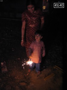 Harman Malik with his mother celebrating Diwali festival at Cosy Apartments, Sector 9, Rohini, New Delhi