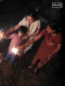 Harman Malik with his mother celebrating Diwali festival at Cosy Apartments, Sector 9, Rohini, New Delhi