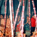 Hindu women celebrating Chhath Pooja in Gorakhpur