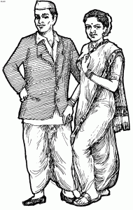 Maharashtra Marathi Couple in Traditional Dress