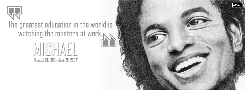 Michael Jackson Facebook Cover with Quotation