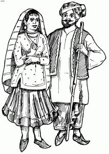 Punjabi Couple in Traditional Dress