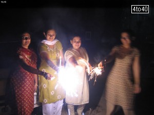 Women celebrating Diwali at Cosy Homes Apartment, Sector 9, Rohini, New Delhi