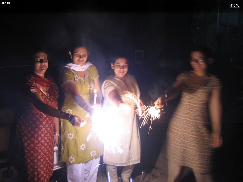 Women celebrating Diwali at Cosy Homes Apartment, Sector 9, Rohini, New Delhi