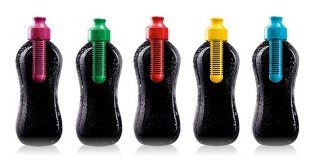 Bottle 'bobble' which purifies water as you drink