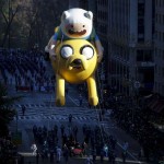 A balloon makes its way down 6th Avenue during the 89th Macy's Thanksgiving Day Parade in the Manhattan borough of New York on November 26, 2015.