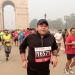 Airtel Delhi Half marathon runners at India Gate New Delhi