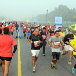 Participants at the Airtel Delhi Half Marathon 2015 in New Delhi on November 25, 2015.