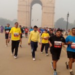 Participants in Delhi Marathon at India Gate