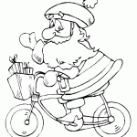 Santa riding a bicycle