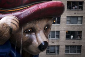 The ‘Paddington Bear’ balloon makes its way down 6th Avenue during the 89th Macy's Thanksgiving Day Parade in the Manhattan borough of New York on November 26, 2015.