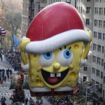 The ‘Sponge Bob Square Pants’ balloon makes its way down 6th Avenue during the 89th Macy's Thanksgiving Day Parade in the Manhattan borough of New York on November 26, 2015.