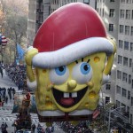 The ‘Sponge Bob Square Pants’ balloon makes its way down 6th Avenue during the 89th Macy's Thanksgiving Day Parade in the Manhattan borough of New York on November 26, 2015.