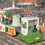 Chandigarh tableau’s table drives past on the Rajpath during the full dress rehearsal for the Republic Day parade in New Delhi on January 23, 2016