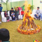 Children and parents celebrate Lohri at Kids Castle Pre-School Ludhiana