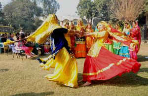 College girls perform gidha to celebrate Lohri festival in Amritsar on January 13