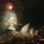 Fireworks explode over the Sydney Opera House in a 9pm display before the midnight fireworks which will usher in the New Year in Australia's largest city on December 31, 2015