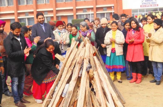 Lohri being celebrated at GRD Academy in Ludhiana