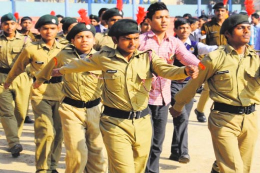 NCC Cadets rehearsal for the Republic Day parade in Bathinda