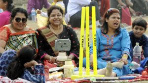 People celebrate the first day of 2017 at Maidan in Kolkata