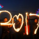 People project 2017 with lighted candles as they celebrate the New Year’s Eve near Sukhna lake in Chandigarh