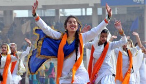 Students perform during a cultural programme