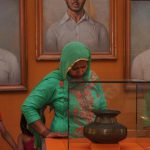 A lady looking at the utensil of Sheed-E-Azam Bhagat Singh on his martyr day at Khatkar Kalan in SBS Nagar
