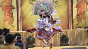 An 18-foot statue of Birsa Munda has been erected at Surajkund