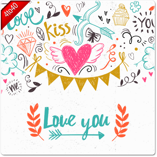 Love You, Kiss You Greeting Card for Valentine