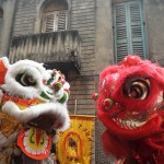 Members of the Chinese community perform a lion dance as they celebrate the Lunar New Year of the Monkey in Kolkata on February 8, 2016.