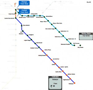 Noida City Center Metro Station to Surajkund