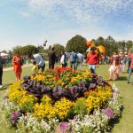 People during Rose Festival at Zakir Hussain Rose Garden in Chandigarh
