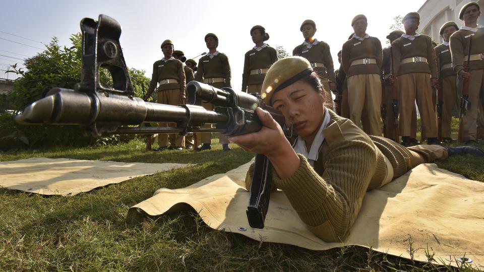 Fighting the stereotypes: After passing the physical endurance test and weapons training at the police training college 134 women from the Northeast are now part of Delhi Police force
