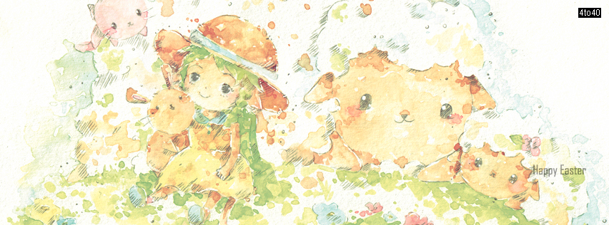 Happy Easter Classic Facebook Cover