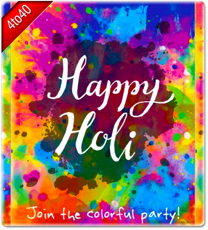 Happy Holi Join The Colorful Party