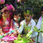 Students celebrate Holi at Cherubs the Preschool, Dugri, Ludhiana