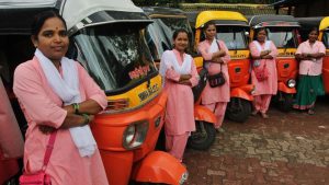 These pink/orange auto drivers have bravely fight all odds in Mumbai to work