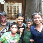 Tushar Seth, Tejas Tuli, Apoorav Malik, Rohit and Yamir Seth Celebrating Holi in Cosy Homes Apartment, Sector 9, Rohini, New Delhi